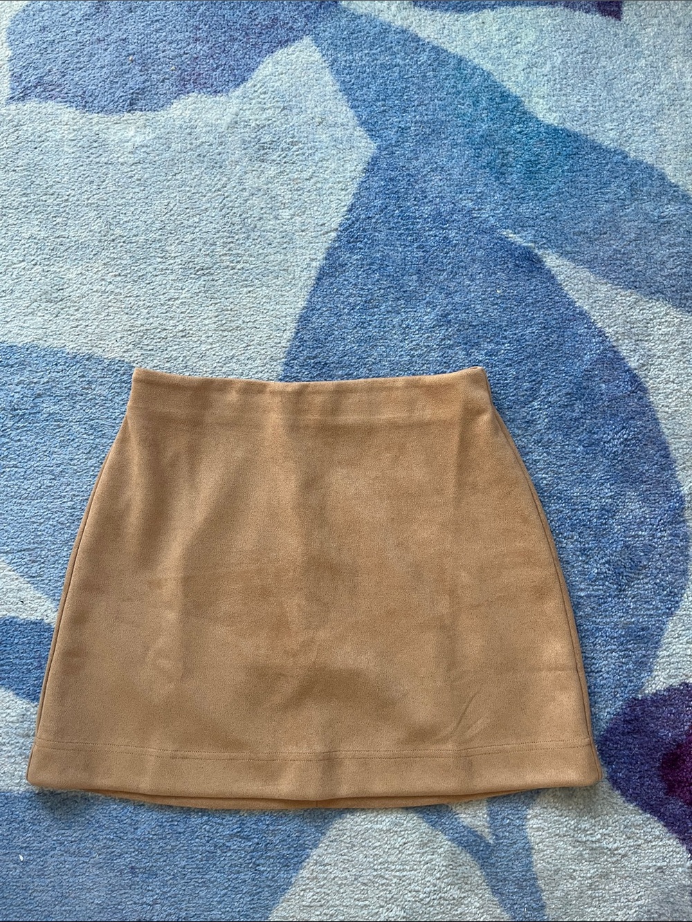 Tan suede mini skirt